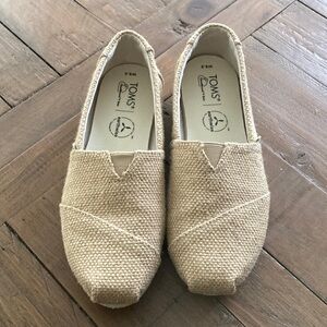 TOMS Natural Burlap flats